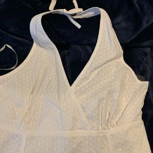 Liz Claiborne Eyelet Halter Dress